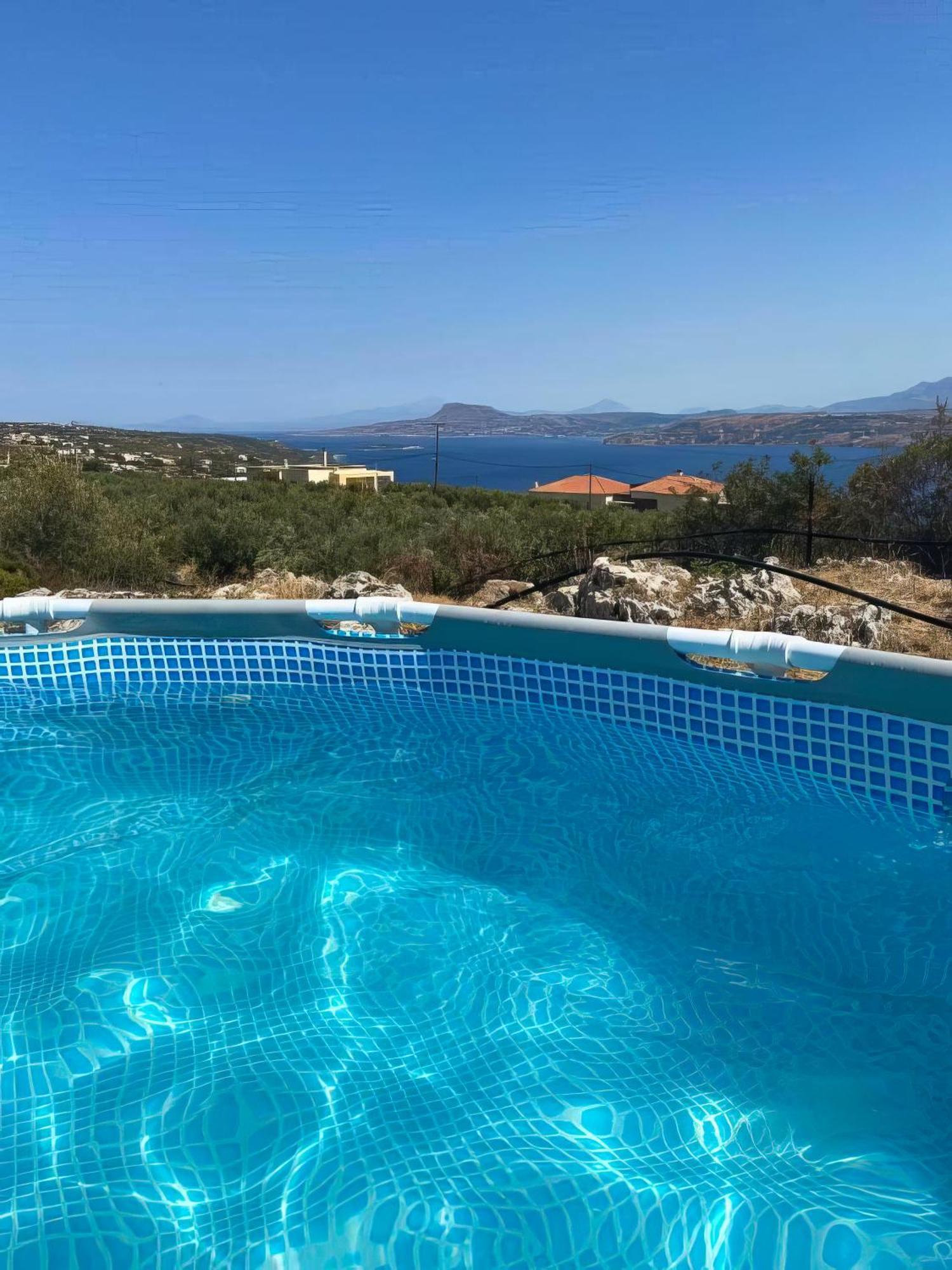 Souda Bay View With Private Pool Near Chania City Extérieur photo